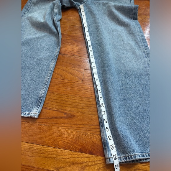 AGOLDE Ren High Rise Wide Leg Jeans Size 27 100% Organic Cotton Blue Denim Jean - Picture 8 of 9